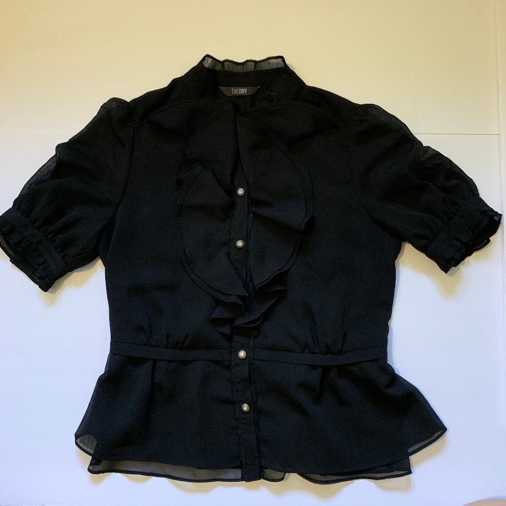 Black decent blouse / for meetings, casual, work